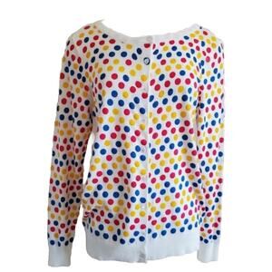VINTAGE ANTHONY RICHARDS LONG SLEEVE/BUTTON UP DOTTED SWEATER SZ 2X